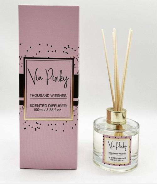 Ароматический диффузор с тростниковыми палочками VIA PINKY DIFFUSER THOUSAND WIESHES 100 мл (VP8001) Ароматический диффузор с тростниковыми палочками VIA PINKY DIFFUSER THOUSAND WIESHES 100 мл (VP8001)
