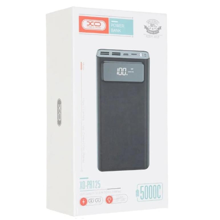 Повербанк XO PR125 Digital Display 50000 mAh 3 input 4 output Black - фото 3