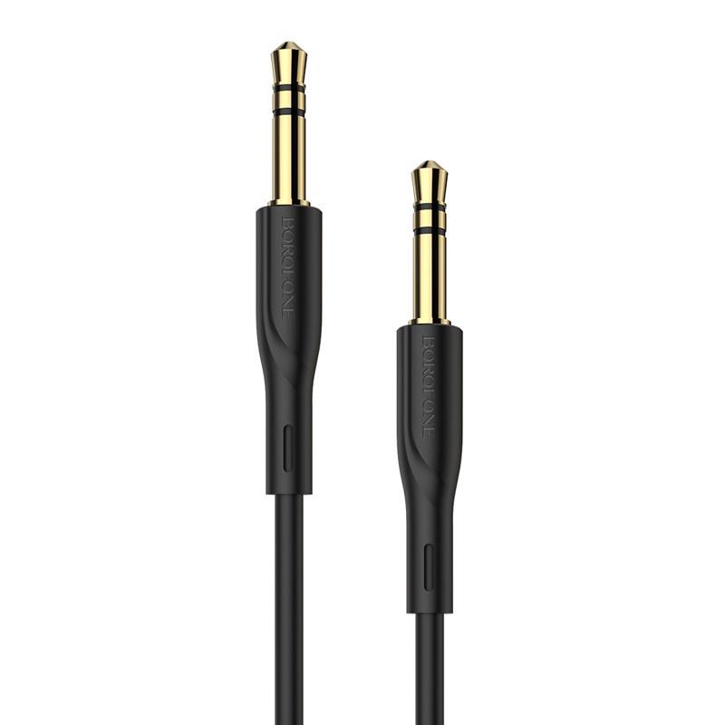 Аудио кабель Borofone BL1/AUX 3 pin 3,5 мм на 3 pin 3,5 мм 1 м Black - фото 6