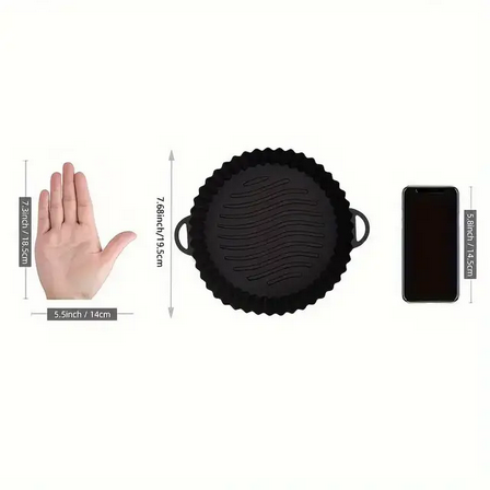 Форма силіконова для аерогрилів та аерофритюрниць Чорний (Q-1021) - фото 2 Форма силіконова для аерогрилів та аерофритюрниць Чорний (Q-1021) - фото 2