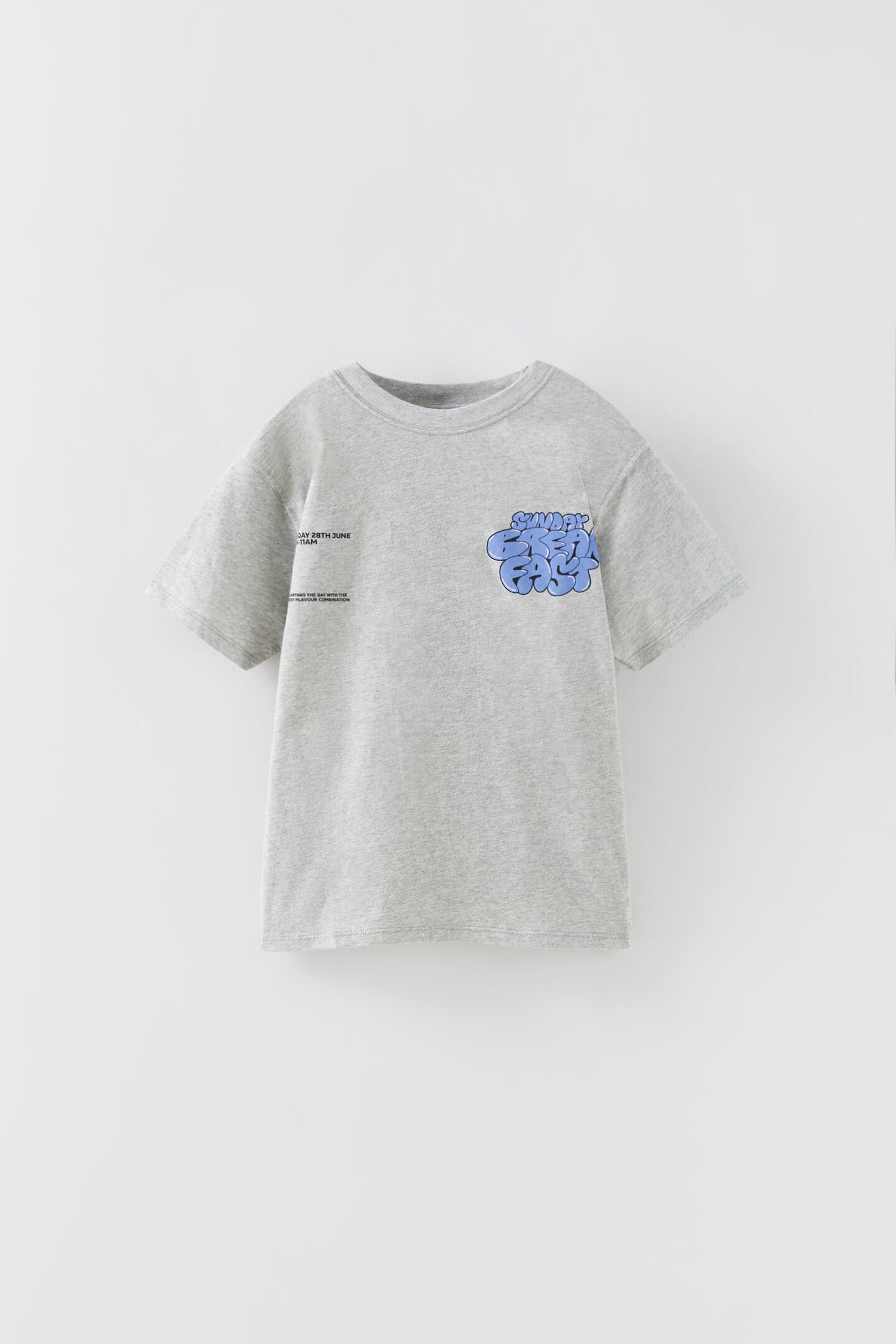 Футболка для мальчика с принтом граффити Zara 152 см Gray (6224680803)