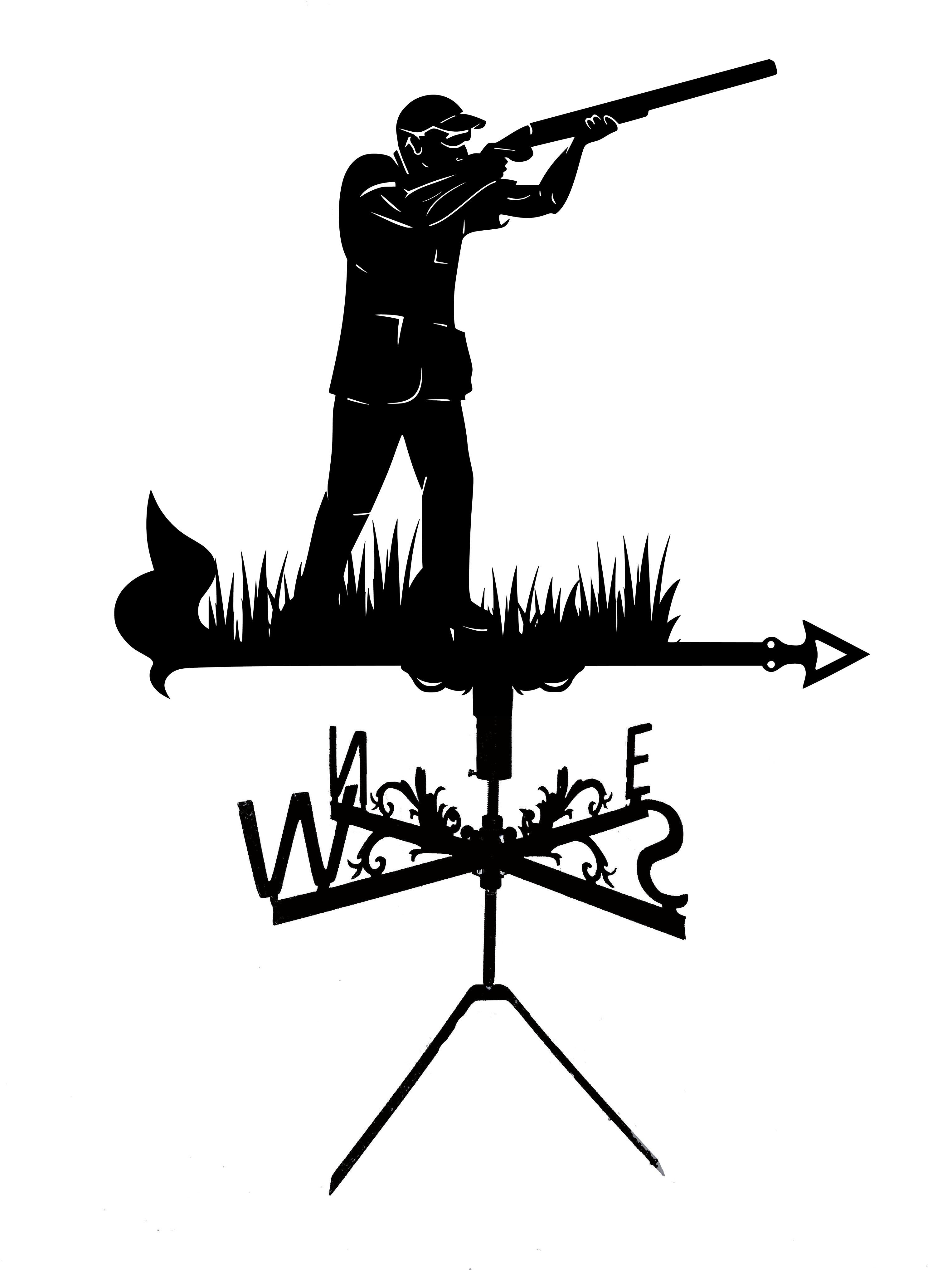 Флюгер на беседку/колодец Охотник №3 (27453175)