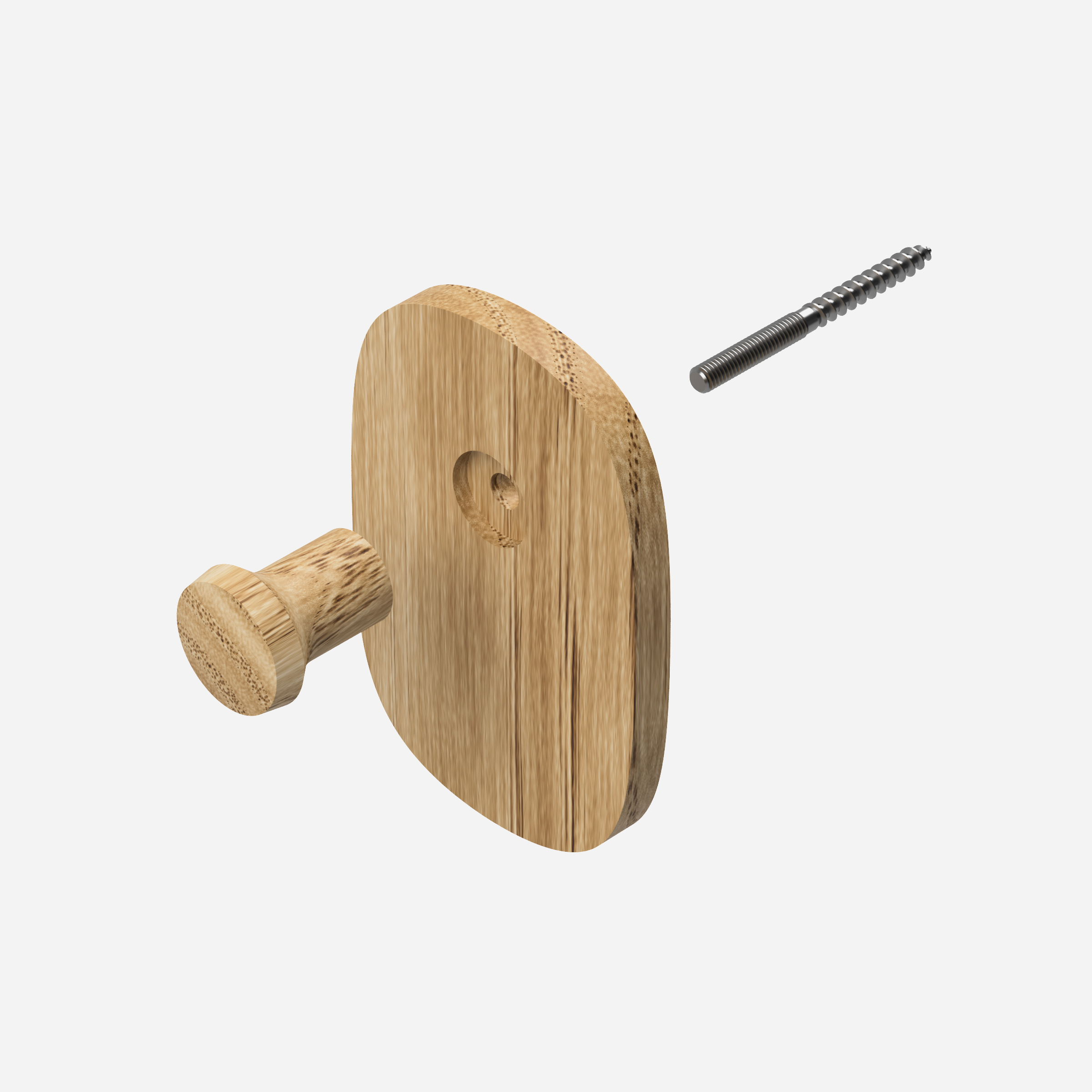 Вешалка-крючок MOON настенная для одежды8х12 см Дуб - фото 5