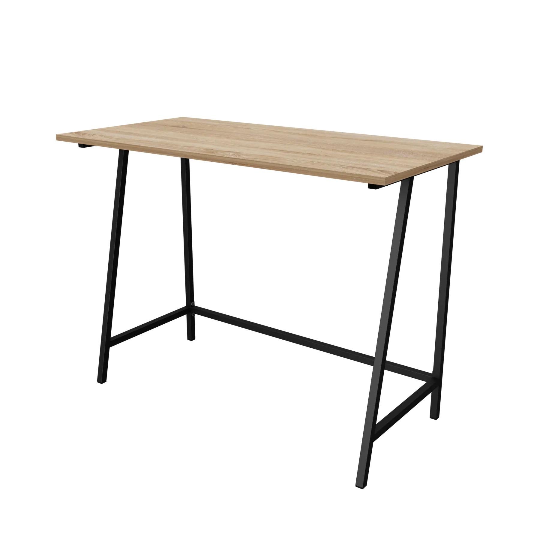 Компьютерный стол письменный Неман Бонро ламинированное ДСП/металл 1000х580х750 мм Дуб сонома/Черный