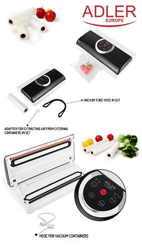 Вакуумный упаковщик Adler AD 4484 - фото 4 Вакуумный упаковщик Adler AD 4484 - фото 4