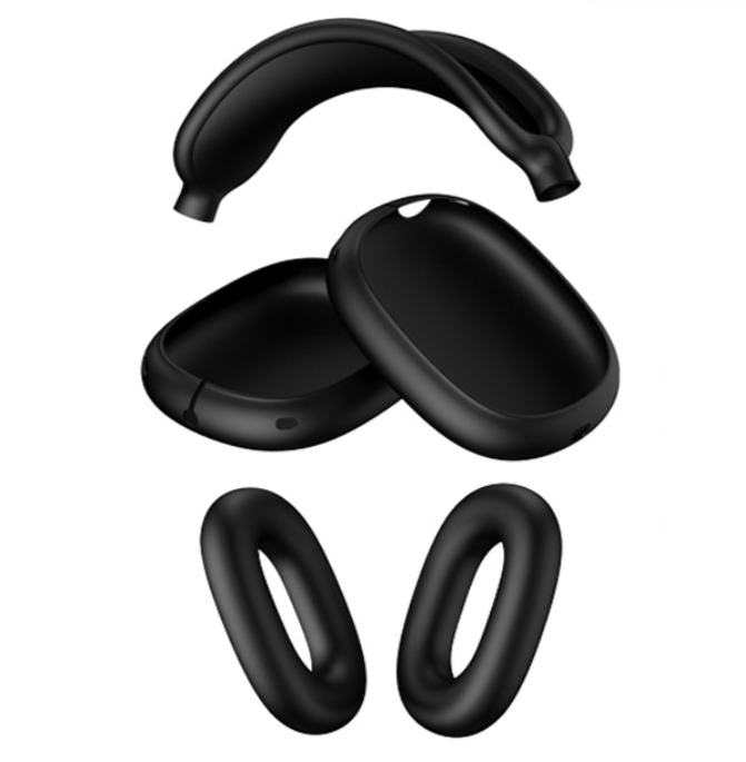 Чехол-накладка DK Silicone Candy Friendly 3в1 для Apple AirPods Max 1/2 Black