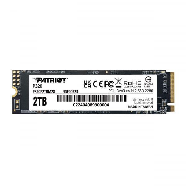 SSD-накопитель Patriot P320 2TB M.2 2280 PCIe 3.0 x4 NVMe TLC (P320P2TBM28)