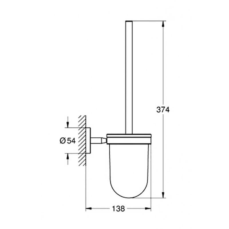 Ёршик для унитаза Grohe EX BauCosmopolitan 40463001 (213731) - фото 2