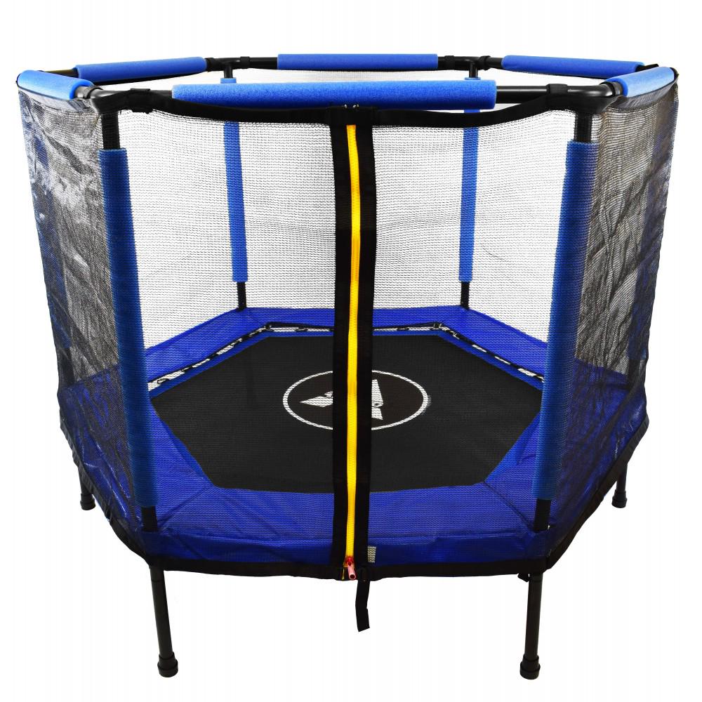 Батут Atleto 140 см шестикутний з сіткою синій (2100011312) - фото 2 Батут Atleto 140 см шестикутний з сіткою синій (2100011312) - фото 2