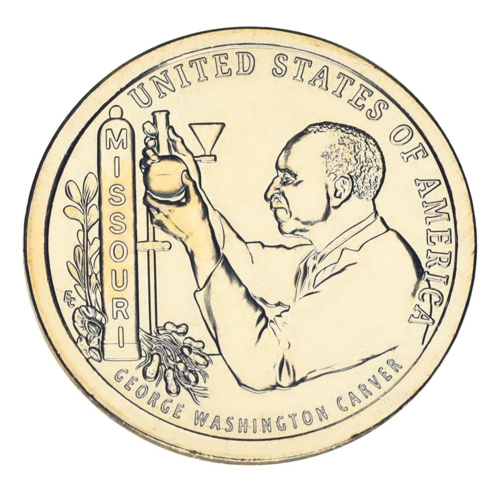 Колекційна монета США 1 долар 2024 UNC P Американські інновації-Джордж Вашингтон Карвер/Міссурі (М20635)