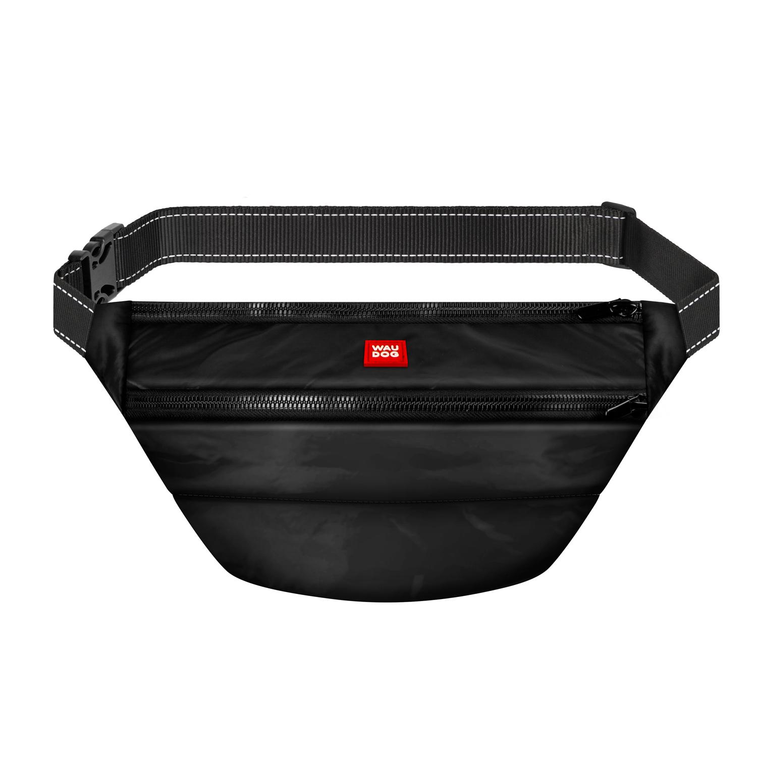 Поясна сумка бананка Waudog Family 33x17x10 см Black (56891)