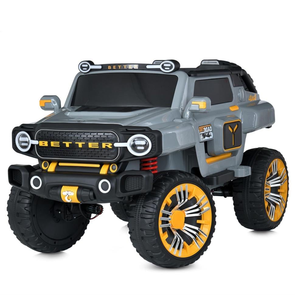 Детский электромобиль Джип Bambi с пультом до 30 кг Серый (DE-169-E-183)