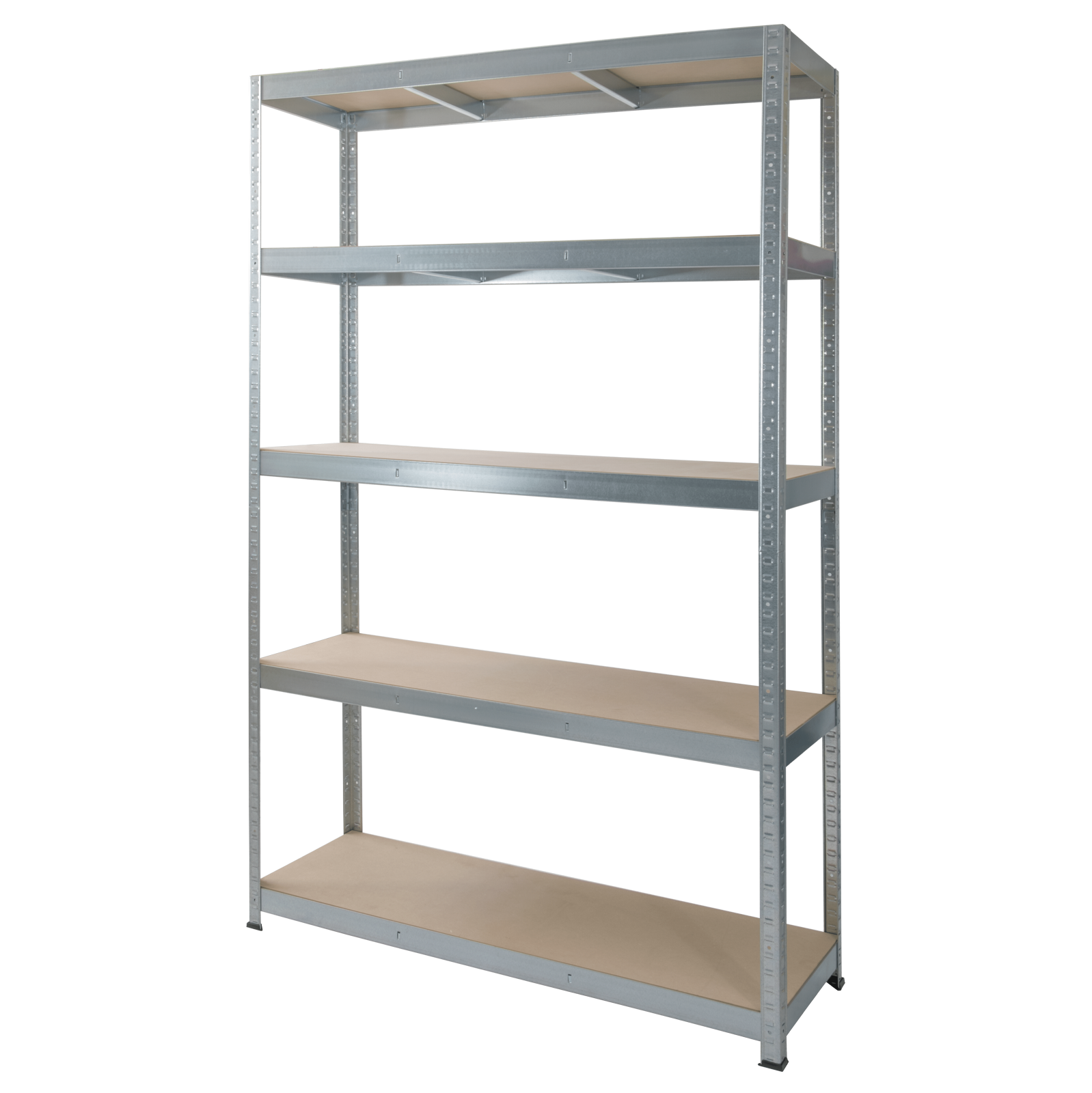 Стелаж StahlPro Pure 2250x1100x450 мм металевий оцинкований 5 полиць ХДФ