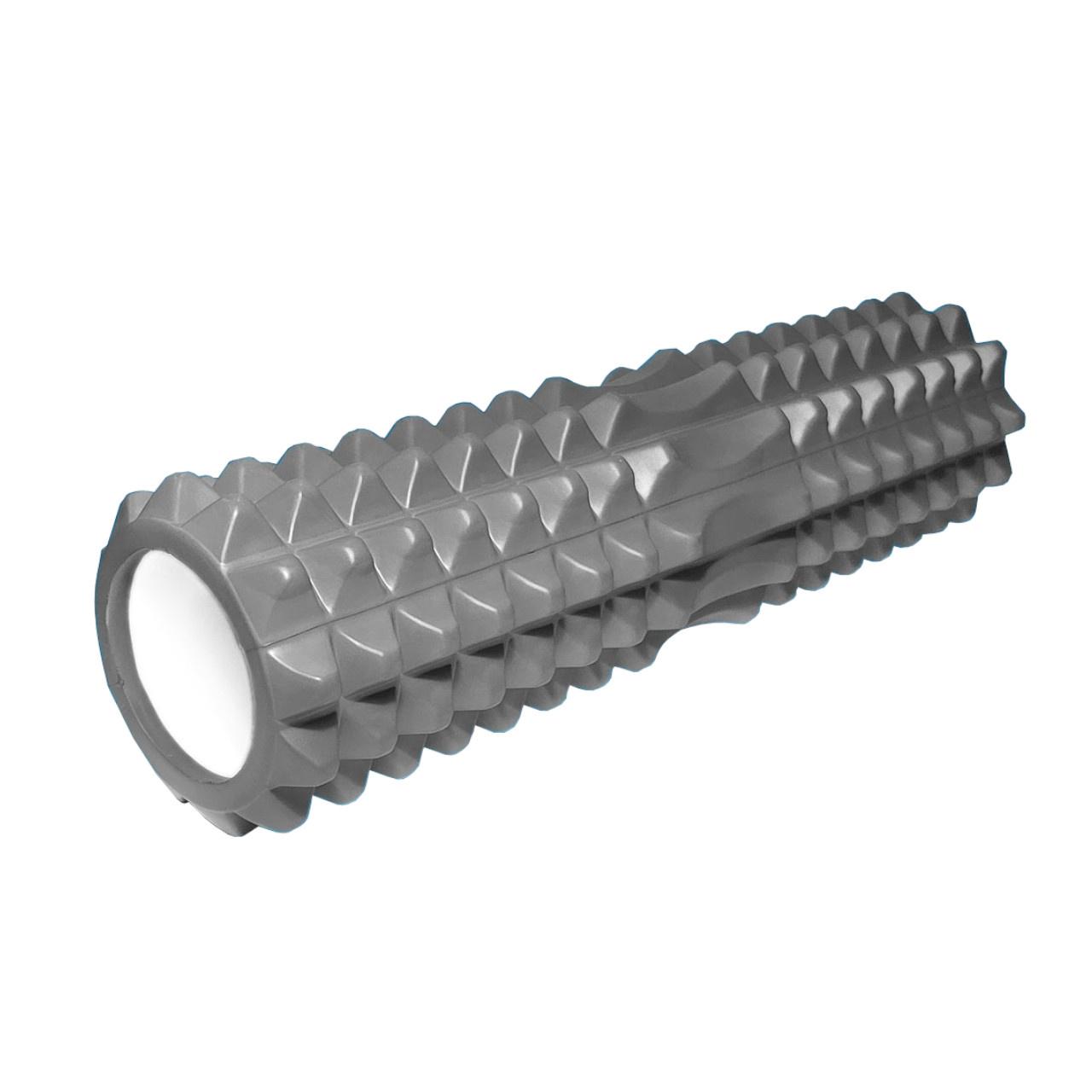 Ролик массажный Foam Roller Grid для спины и тела шипованный МФР 45х13 см Серый (14027934) - фото 1