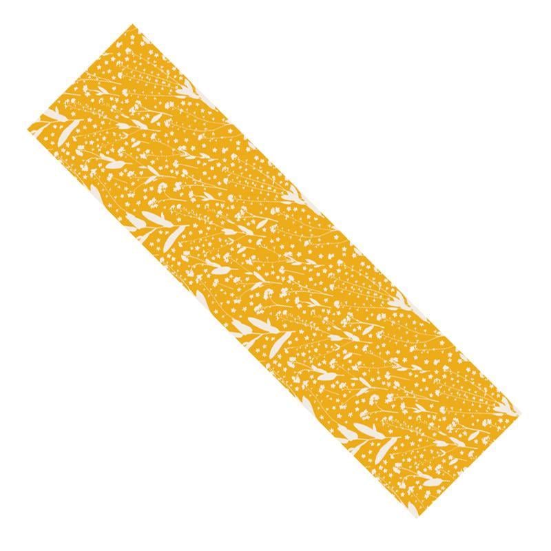 Доріжка на стіл Білі квіточки 150x40 см (DR_21A011)