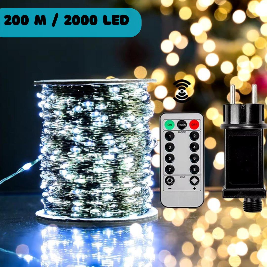 Гирлянда с пультом Роса Sofi3D 200 м 2000 Led Холодный Белый (200m-w-gr) - фото 2