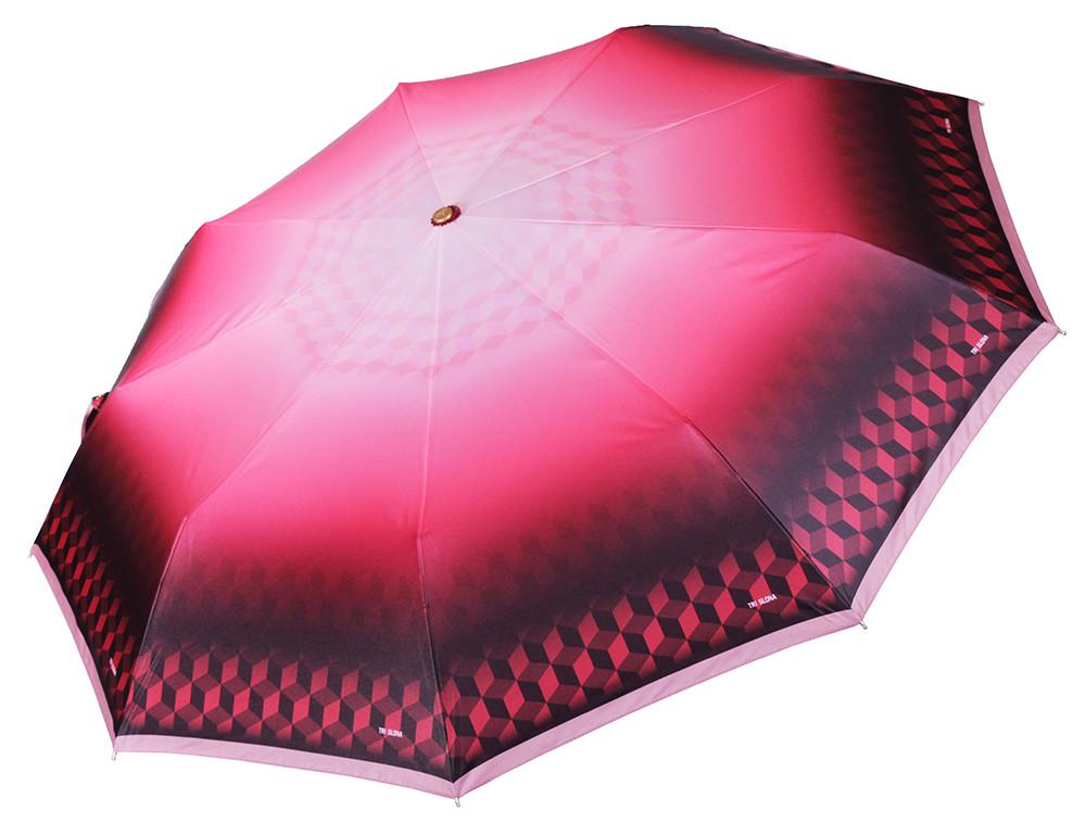 Зонт женский складной Три Слона автомат D 103 мм Burgundy (3991-12)