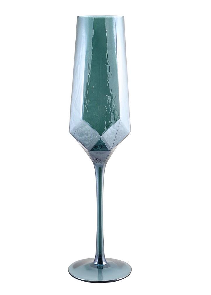 Бокал для шампанского Зеркальная бирюза 200 мл (21588)