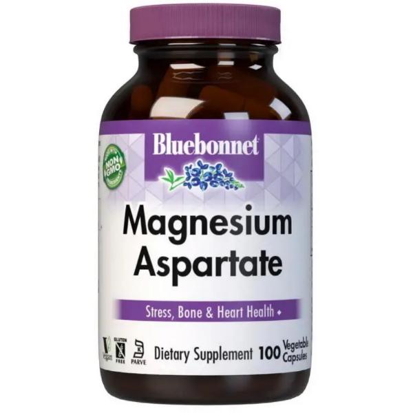 Мікроелемент магній Bluebonnet Nutrition Magnesium Aspartate 100 вегетеріанських капс. (000021584)