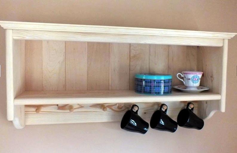 Полка настенная из дерева Анхелика Бланже (ПНС/005001)