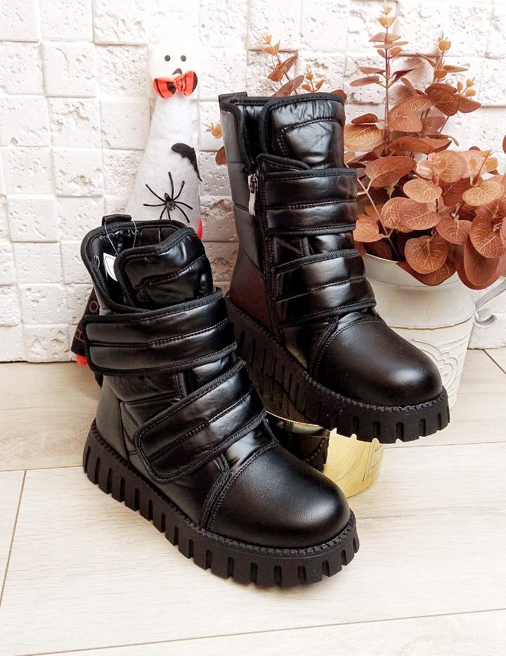 Ботинки дутики зимние на девочку Lilin р. 33 21,2 см Черный (551102) - фото 9 Ботинки дутики зимние на девочку Lilin р. 33 21,2 см Черный (551102) - фото 9