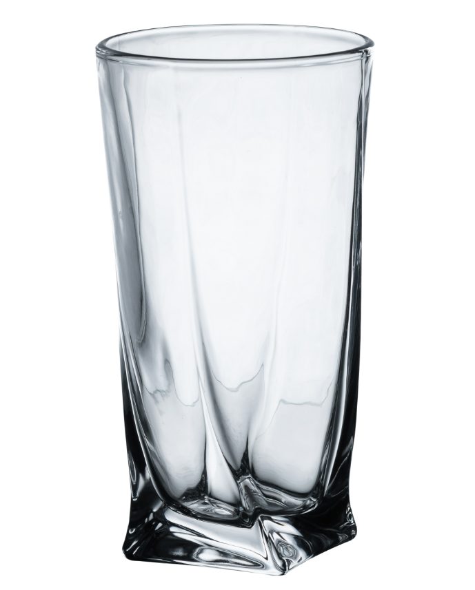 Набор стаканов из толстого стекла Quadro 6 шт. по 400 мл Прозрачный - фото 2