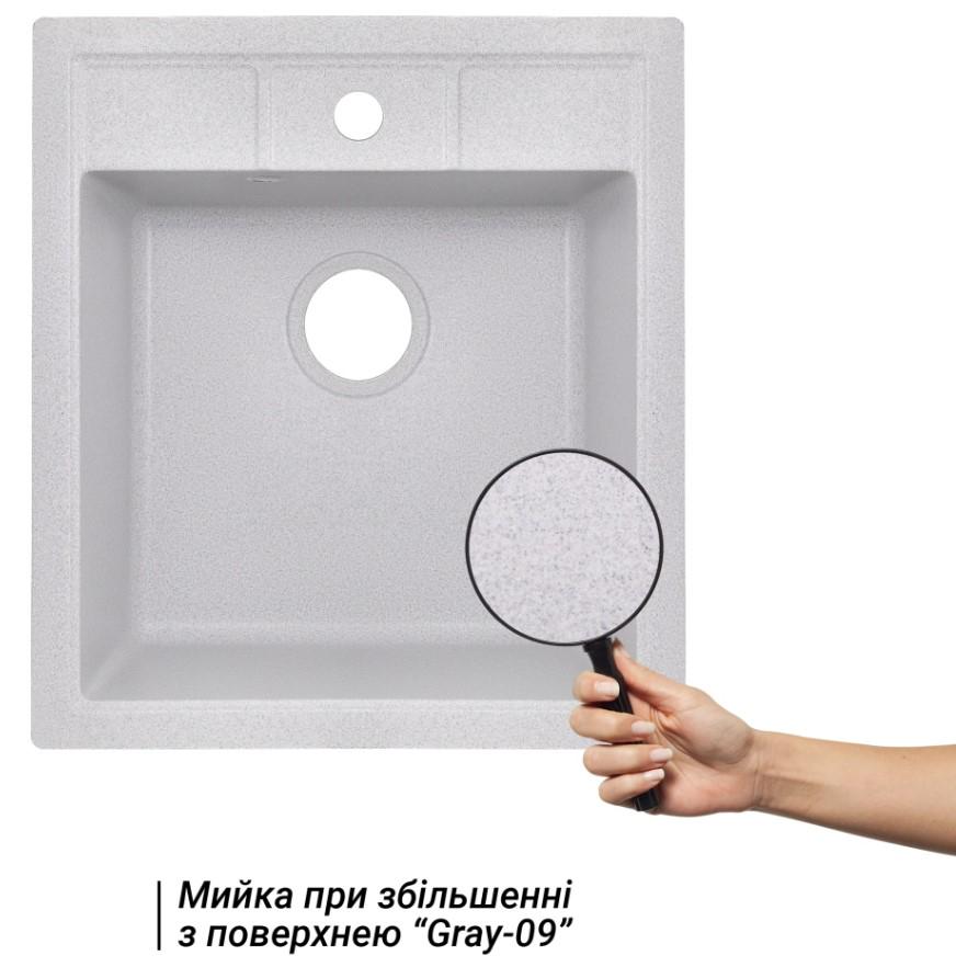 Кухонная мойка Lidz 460х515/200 GRA-09 (LIDZGRA09460515200) - фото 4 Кухонная мойка Lidz 460х515/200 GRA-09 (LIDZGRA09460515200) - фото 4