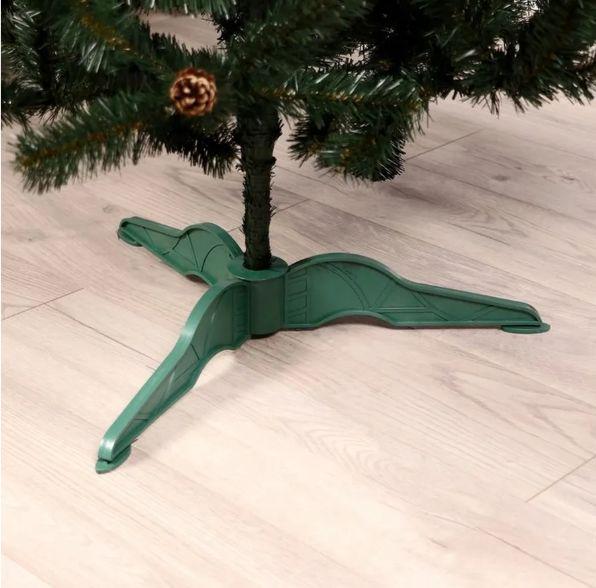 Елка искусственная элитная с шишками с подставкой с белым инеем 1,5 м Зеленый (Е-1,5) - фото 2