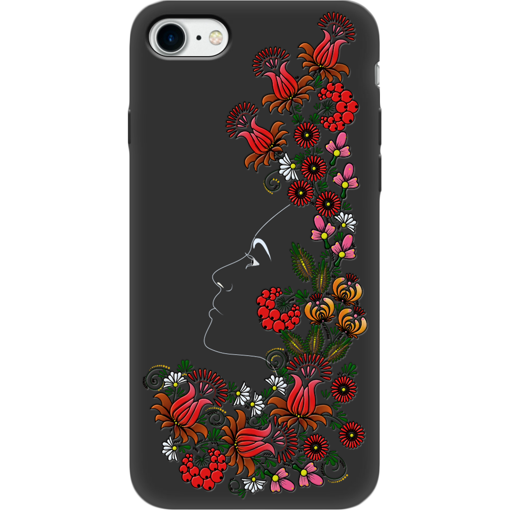 Чехол BoxFace Apple iPhone 7/8 SE  2020 3D Ukrainian Muse Черный силикон (26205-bk64-35387)