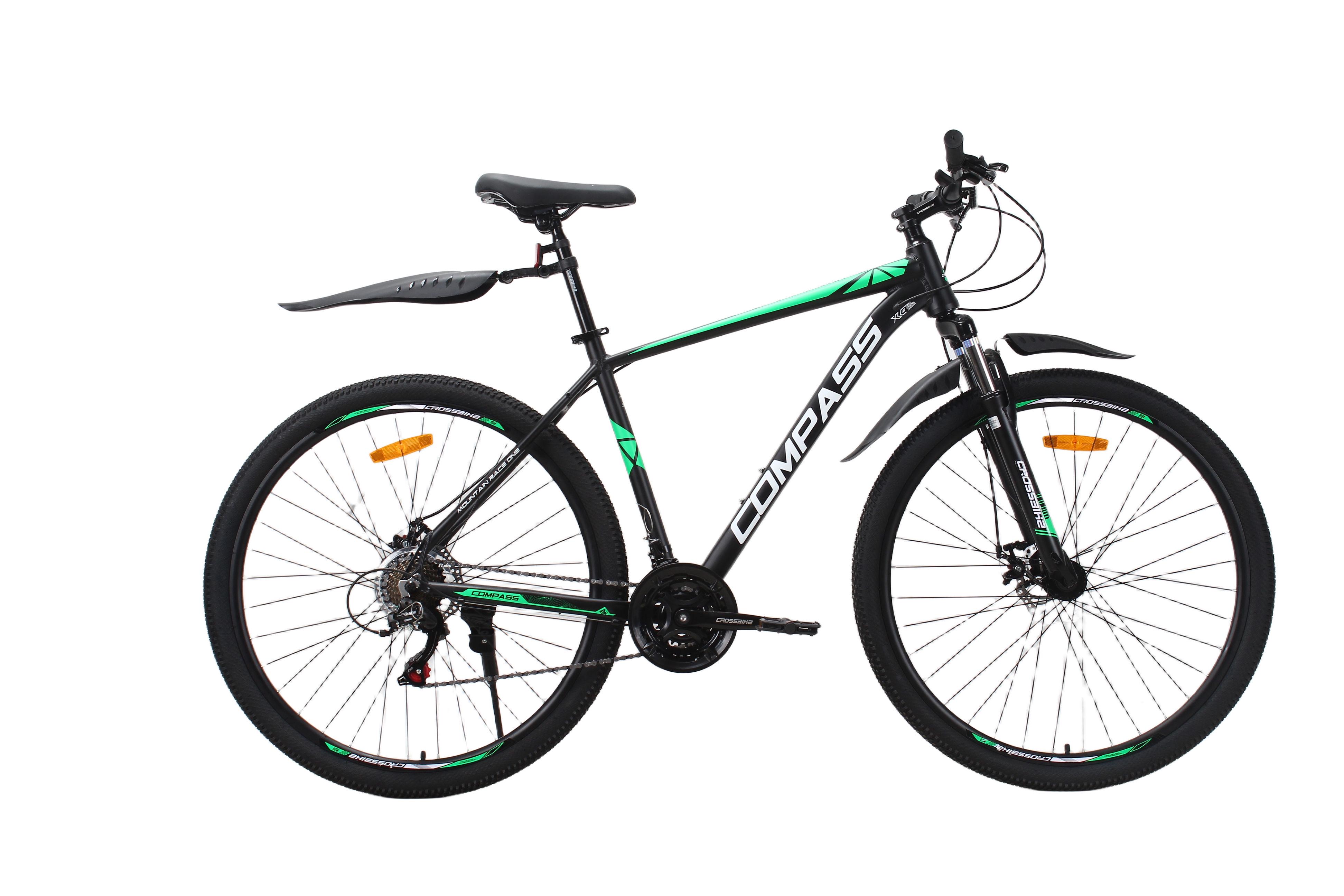 Велосипед CrossBike COMPASS 29" 20" Черно-зеленый
