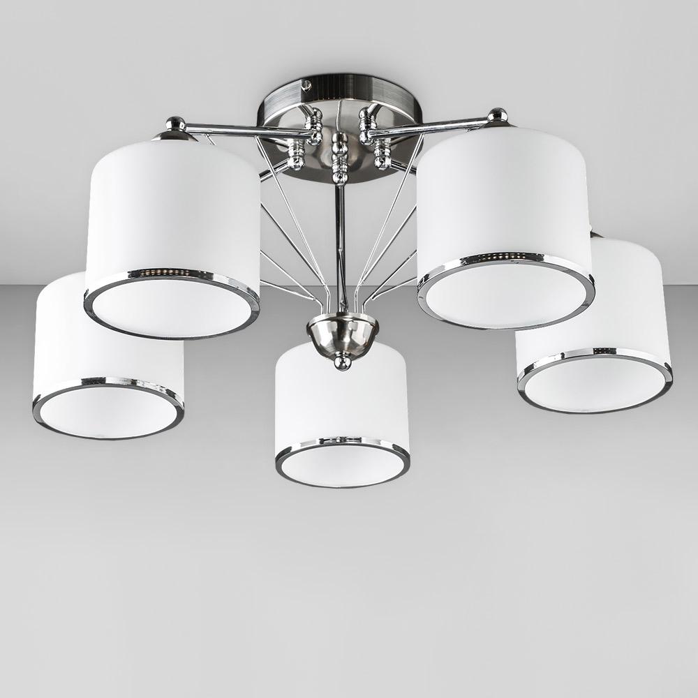 Люстра стельова Light House DL-18573/5 Хром/Білий 