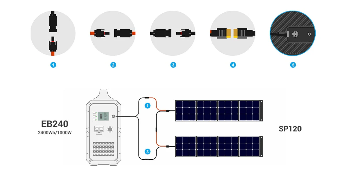 Портативная зарядная станция BLUETTI EB240 1000W 2400 Wh (53889) - фото 6