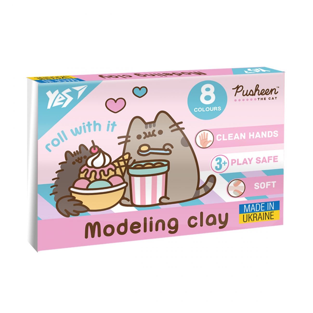Пластилин YES Pusheen 8 цветов 160 г (540657)
