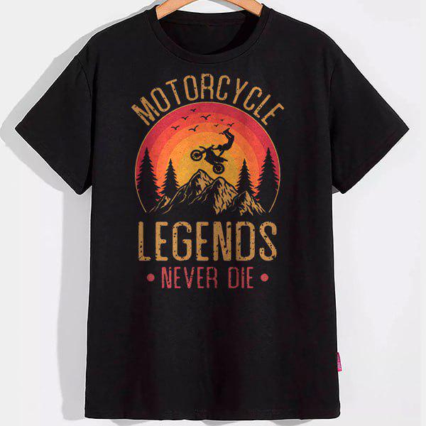 Футболка мужская Motorcycle legends never die S Черный (26961923)