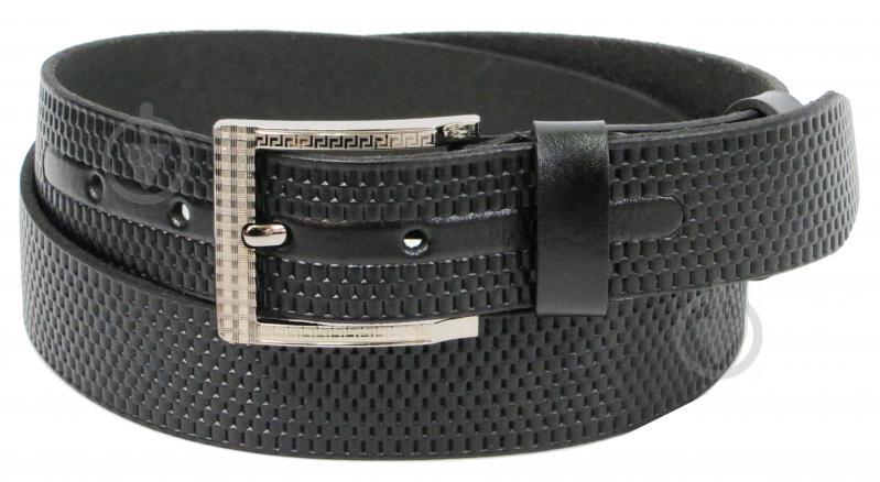 Ремень мужской из кожи под джинсы Skipper 3.8 см Черный (1293-38)