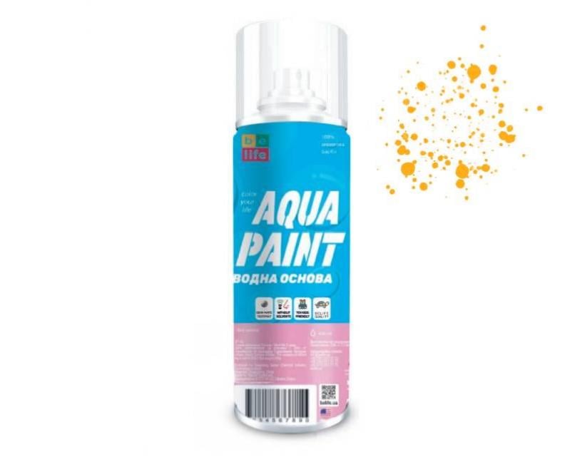 Фарба на водній основі Belife Aqua Paint шовковисто-матова 400 мл Помаранчевий (А14)