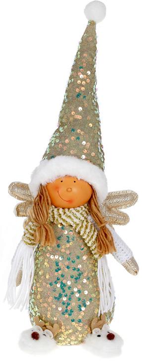 Мягкая игрушка Ангелочек Тиффани 15х15х50 см с пайетками Шампань (BD-877-252)