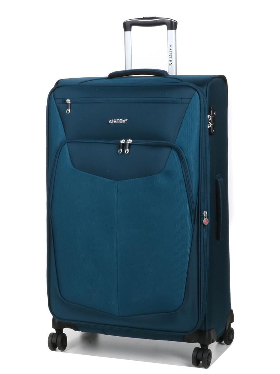 Чемодан большой Airtex ткань L 79х48х32 + 5 см 111 л 3 кг Синий (6903)