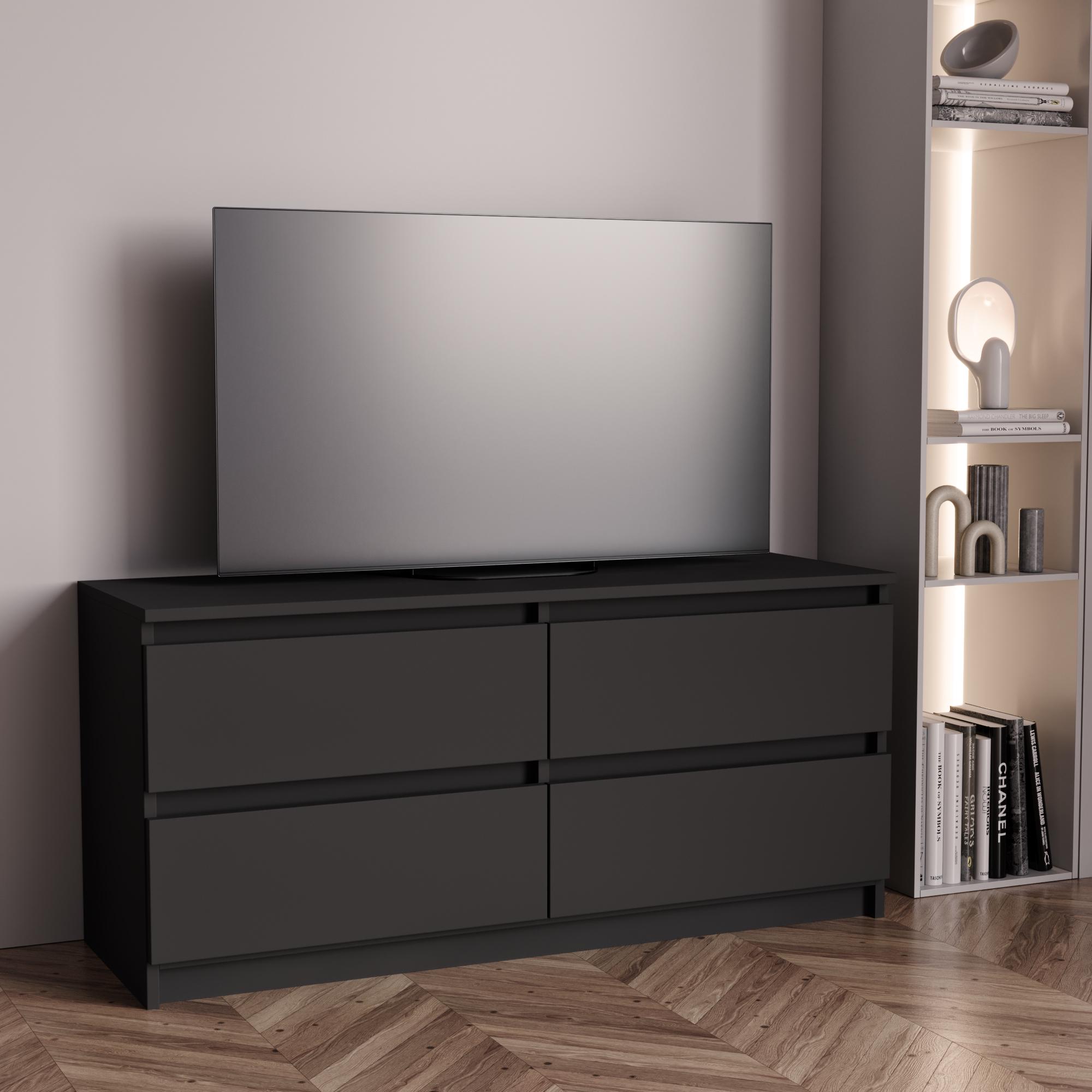 Комод Furnigrade КМ 11 1100х511х376 мм Антрацитовий - фото 1 Комод Furnigrade КМ 11 1100х511х376 мм Антрацитовий - фото 1