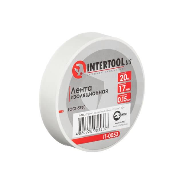 Стрічка ізоляційна Intertool 0,15x17 мм 20 м Білий (IT-0053)