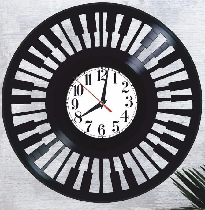 Часы настенные Пианино 2171 из виниловой пластинки