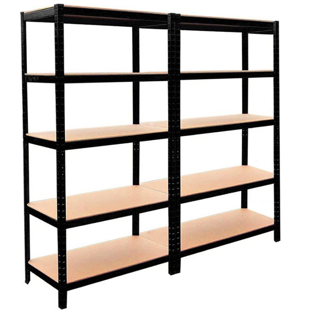 Стелаж Siker 10 полиць 2 секції 180x90x40 см Чорний (29-76-40810126) Стелаж Siker 10 полиць 2 секції 180x90x40 см Чорний (29-76-40810126)