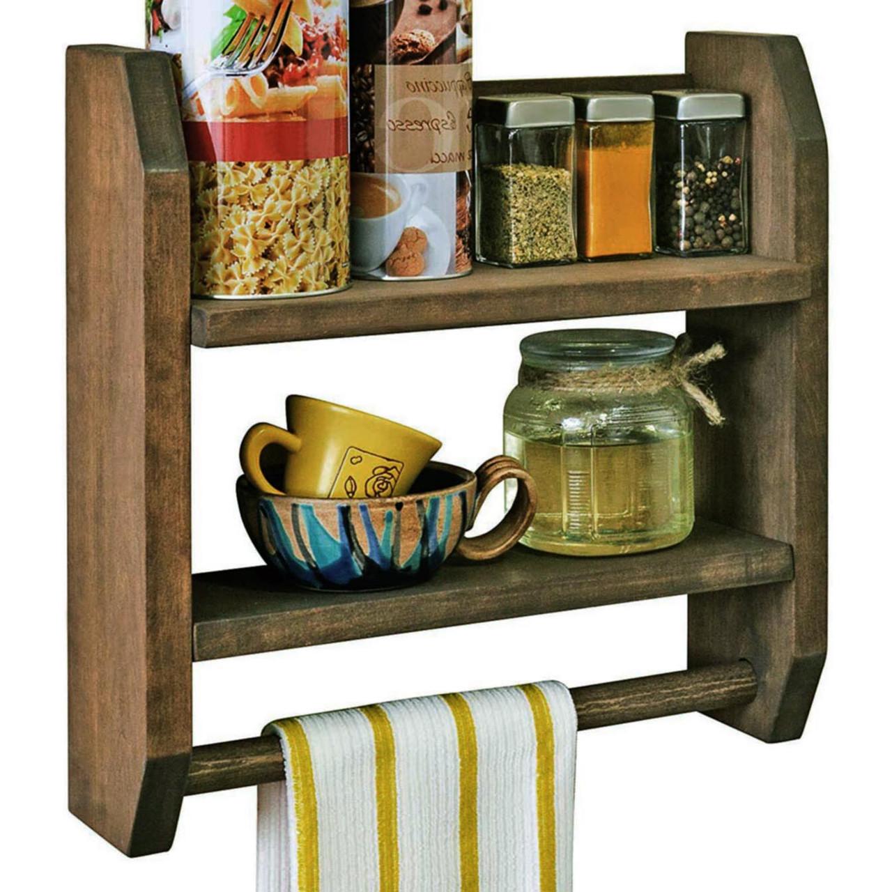 Полка для ванной из дерева Вереталь Сепия (ВНП/004308)