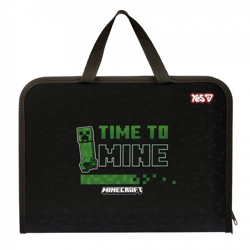 Папка-портфель YES Minecraft Mining В4 на молнии В4 с тканевыми ручками (492357)