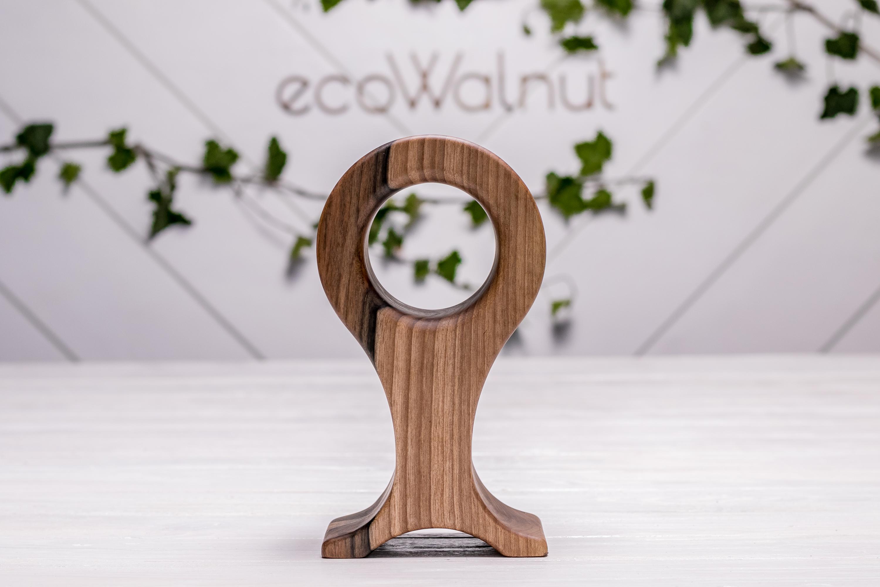 Підставка EcoWalnut для навушників із дерева з логотипом (EW-40) - фото 6