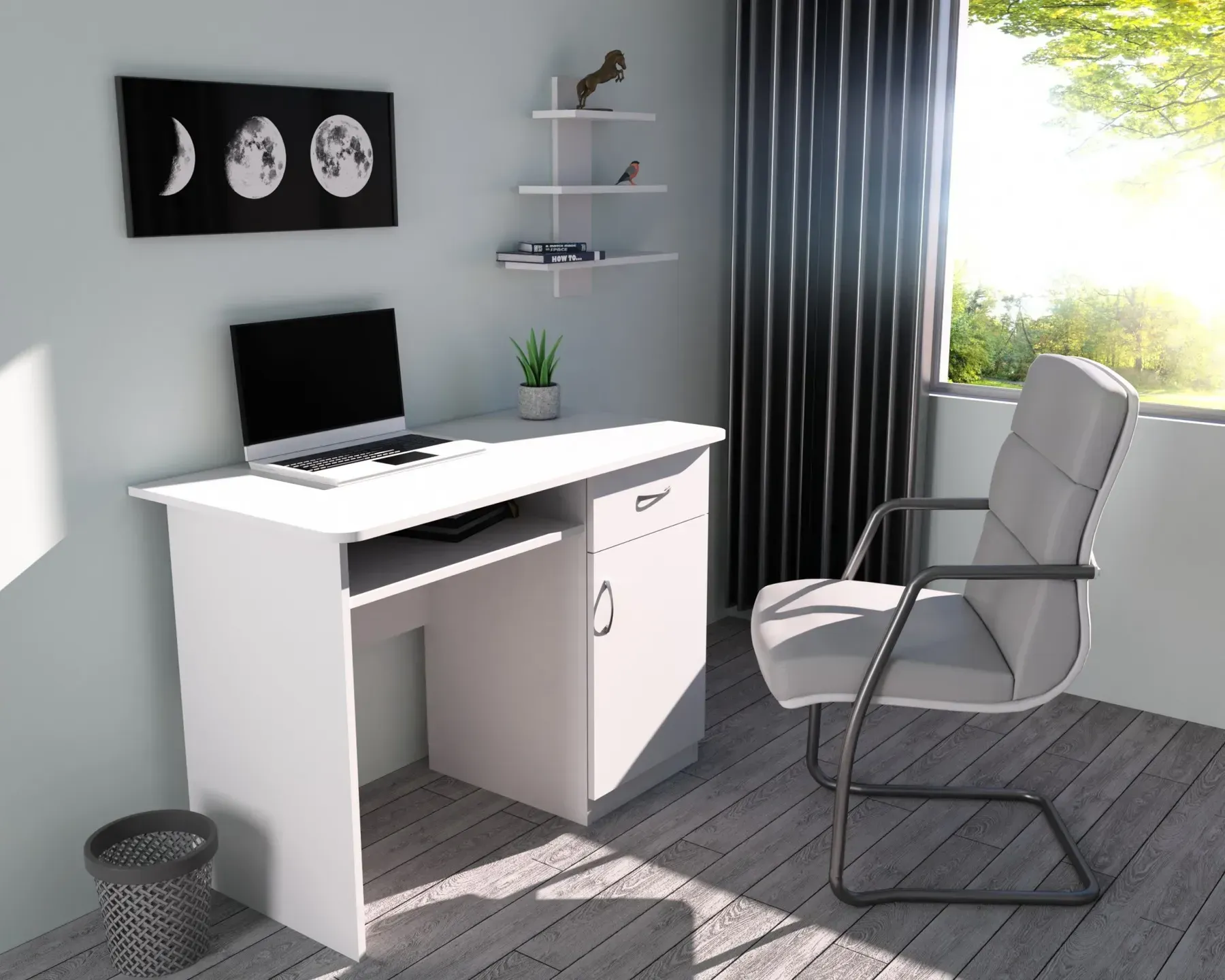 Стол письменный Kontinent СП-1 No10 110х55х76 см Белый (55767865)