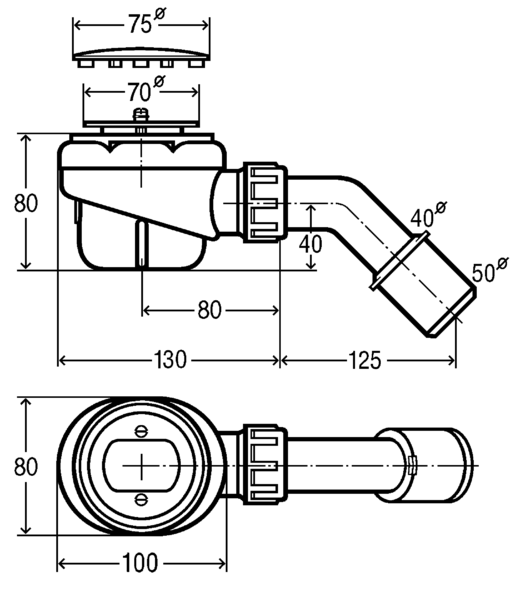 Сифон в душову кабіну Viega 364755 зі зливним отвором (ANT-1422) - фото 2 Сифон в душову кабіну Viega 364755 зі зливним отвором (ANT-1422) - фото 2
