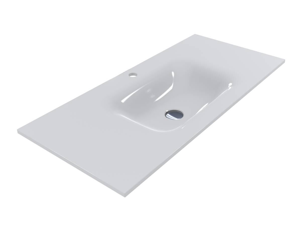 Умывальник Miraggio JESSEL 1000 с литого мрамора глянцевый Белый (84104)