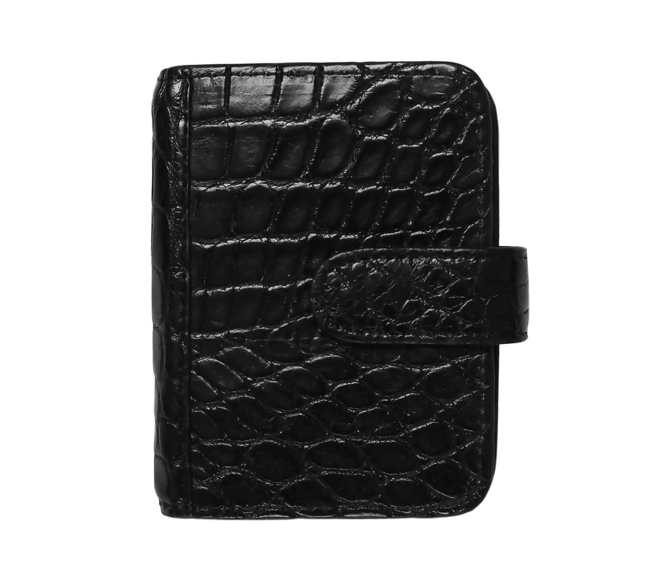 Визитница Ekzotic leather из кожи крокодила Черный (crc01)