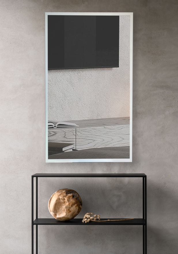 Дзеркало настінне CRYSTAL GLASS в рамці МДФ 2290 1350х450 мм Білий (С4706) Дзеркало настінне CRYSTAL GLASS в рамці МДФ 2290 1350х450 мм Білий (С4706)